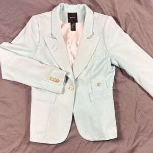 Smythe Classic Duchess Blazer in Aqua | Size 12
